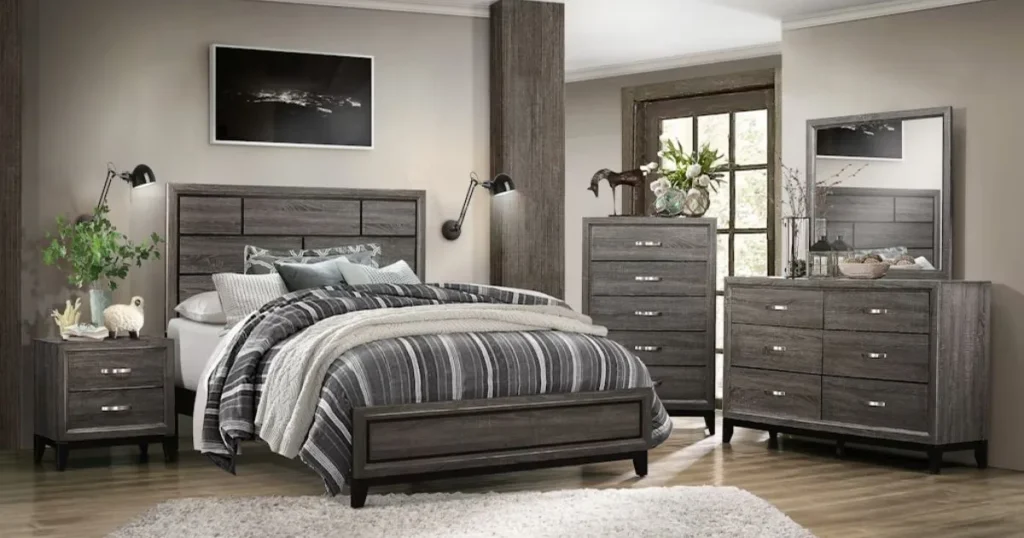 A King-Size Bed and a Dresser