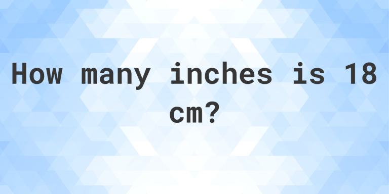 18cm in Inches